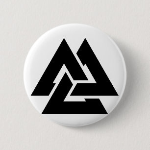 Valknut Symbol triquetra Ronde Button 5,7 Cm