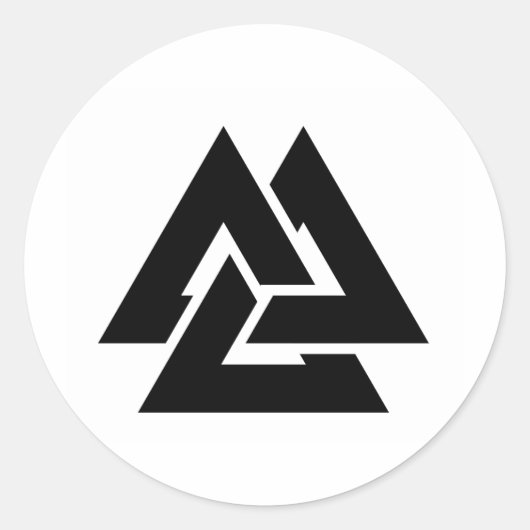 Valknut Symbol triquetra Ronde Sticker (Voorkant)