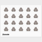 Valknut symbool variant vierkante sticker (Vel)