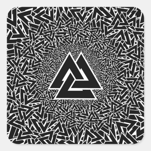 Valknut Vierkante Sticker (Voorkant)