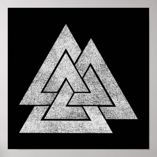 Valknut Viking Design Poster (Voorkant)
