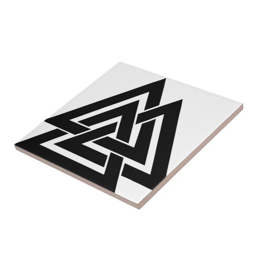 Valknut Viking Norse Nordic Protection Symbol Odin Tegeltje (Zijkant)