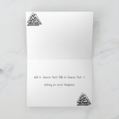 Valknut~ (Wavy) Feestdagen Kaart (Binnen)