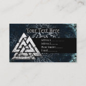 Valknut~ (Wavy) Visitekaartje (Achterkant)