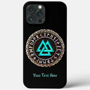 Valknut (Winding) Carved Wood iPhone Case