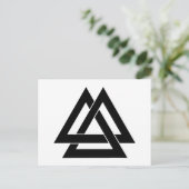 Valknut - zwart briefkaart (Staand voorkant)