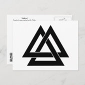 Valknut - zwart briefkaart (Voorkant / Achterkant)