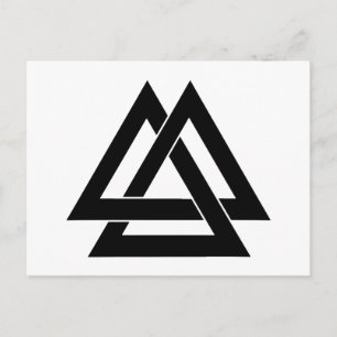 Valknut - zwart briefkaart