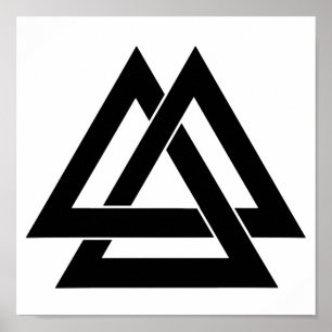Valknut - zwart poster