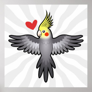 Valkparkiet Liefde Poster