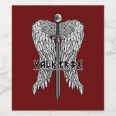 VALKYRIE WINGS WIJN ETIKET (Enkel label)