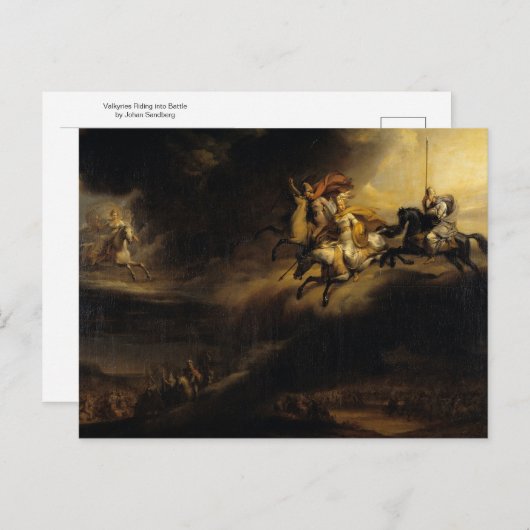 Valkyries in strijd met Johan Sandberg Briefkaart (Voorkant / Achterkant)