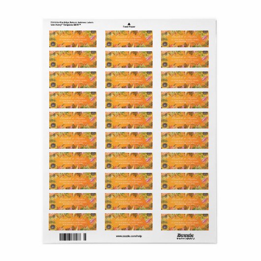 Vall Weddenschap herfst Maple Leaves Pumpkin Etiket (Full Sheet)