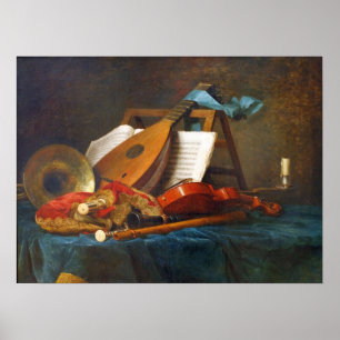 Vallayer-Coster - de attributen van Muziek 1770 Poster