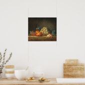 Vallayer-coster — still life with Brioche Fruit Poster (Keuken)