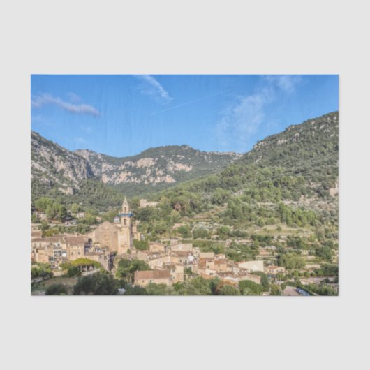 Valldemossa oud dorp - Mallorca, Spanje Tissuepapier (Voorkant)