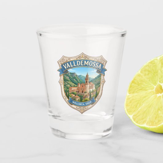 Valldemossa Spanje Shot Glas (Voorkant)