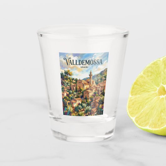 Valldemossa Spanje Shot Glas (Voorkant)