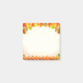 Valle bladeren en pompoenen op scrollen post-it® notes (Voorkant)