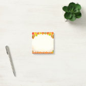Valle bladeren en pompoenen op scrollen post-it® notes (Kantoor)