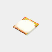 Valle bladeren en pompoenen op scrollen post-it® notes (Schuin)
