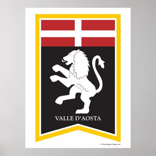 Valle D'Aosta Italië Regio Poster (Voorkant)