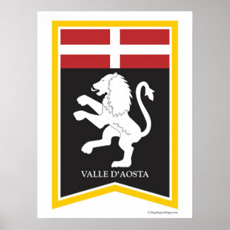 Valle D'Aosta Italy Regional Crest Art Print