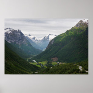 Vallée de Hjelle en affiche de la Norvège