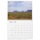 Vallée de monument calendrier de 12 mois (Feb 2027)