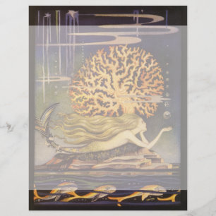 vallei, kleine zeemeermin in oceaankoraal