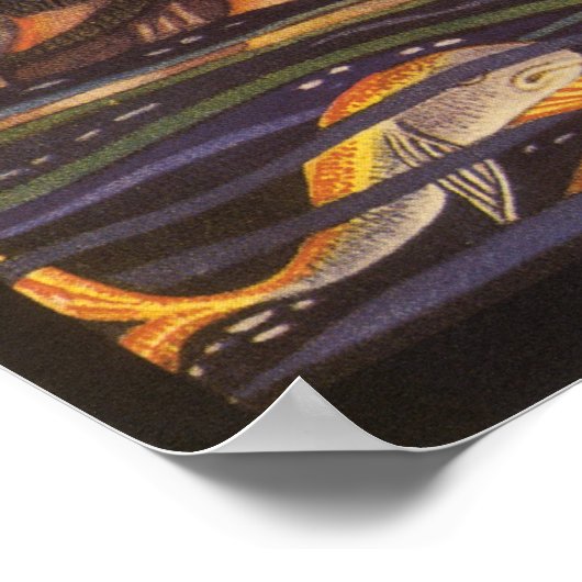  vallei, kleine zeemeermin in oceaankoraal poster (Hoek)