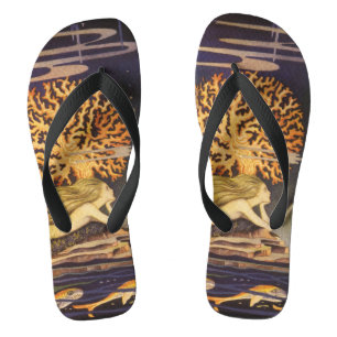  vallei, kleine zeemeermin in oceaankoraal teenslippers