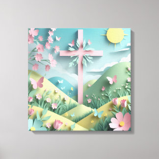Vallei met het Kruis Kunstprint Canvas Afdruk