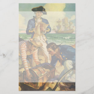 vallei piraten, schatkist briefpapier