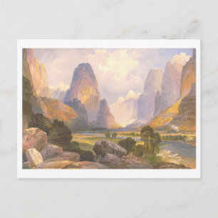 Vallei van Bubbling Waters Prang Lithograph Briefkaart