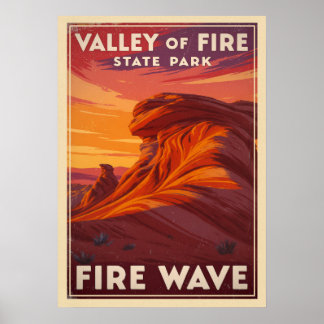 Vallei van Fire State Park - Fire Wave V02 Poster
