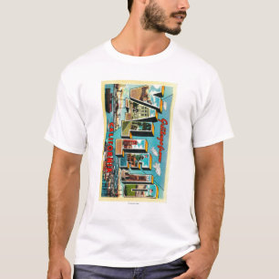 Vallejo, Californië - Grote Letter-scènes T-shirt