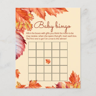 Vallen bladeren baby shower baby bingo