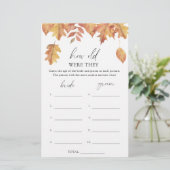 Vallen bladeren - Hoe oud waren ze bruids spel (Staand voorkant)