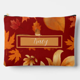 Vallen bladeren in rood sinaasappel & goud  op maa etui