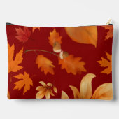 Vallen bladeren in rood sinaasappel & goud op maa etui (Achterkant)