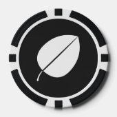Vallen bladeren in zwart poker chips (Voorkant)