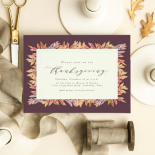 Vallen bladeren lijst Thanksgiving Kaart
