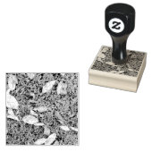 Vallen bladeren op de grond 	rubberstempel (Gestempeld)