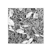 Vallen bladeren op de grond 	rubberstempel (Afrduk)