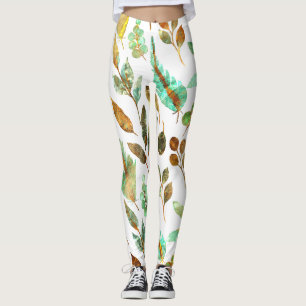 Vallen bladeren Patroon Leggings
