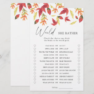 vallen bladeren - Zou ze liever vrijgezellenfeest 