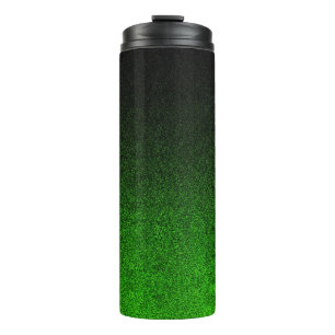 Vallen Groen & Zwart Glitter Gradient Thermosbeker