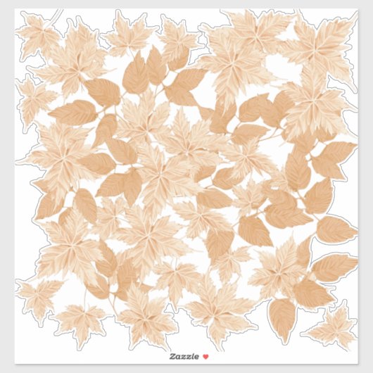 Vallen in Herfstbladeren Custom-Cut Vinyl Sticker (Vel)