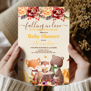 Vallen in Liefde Baby Woodland Baby shower Kaart